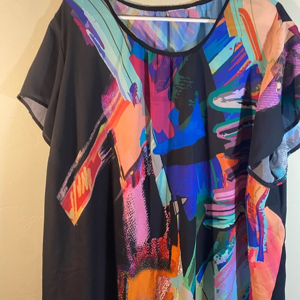 Multi Color Top Size 3X Sheer - Picture 5 of 7